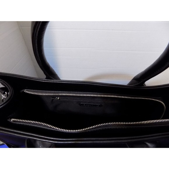 NEW Kendall + Kylie Black Handbag Tote Bag Removable Strap Purse Faux Leather - Picture 4 of 10